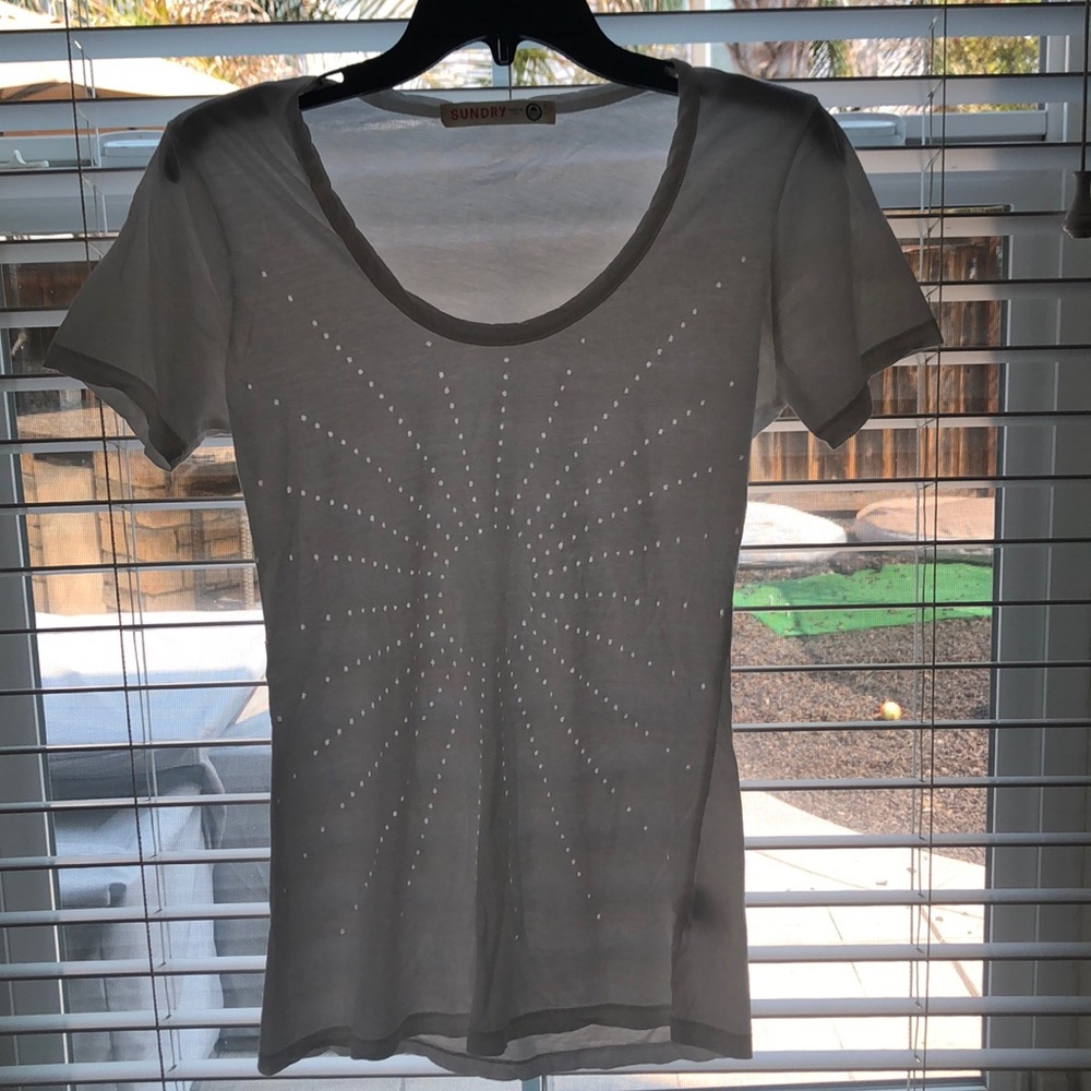 Sundry white scoop neck tee.
